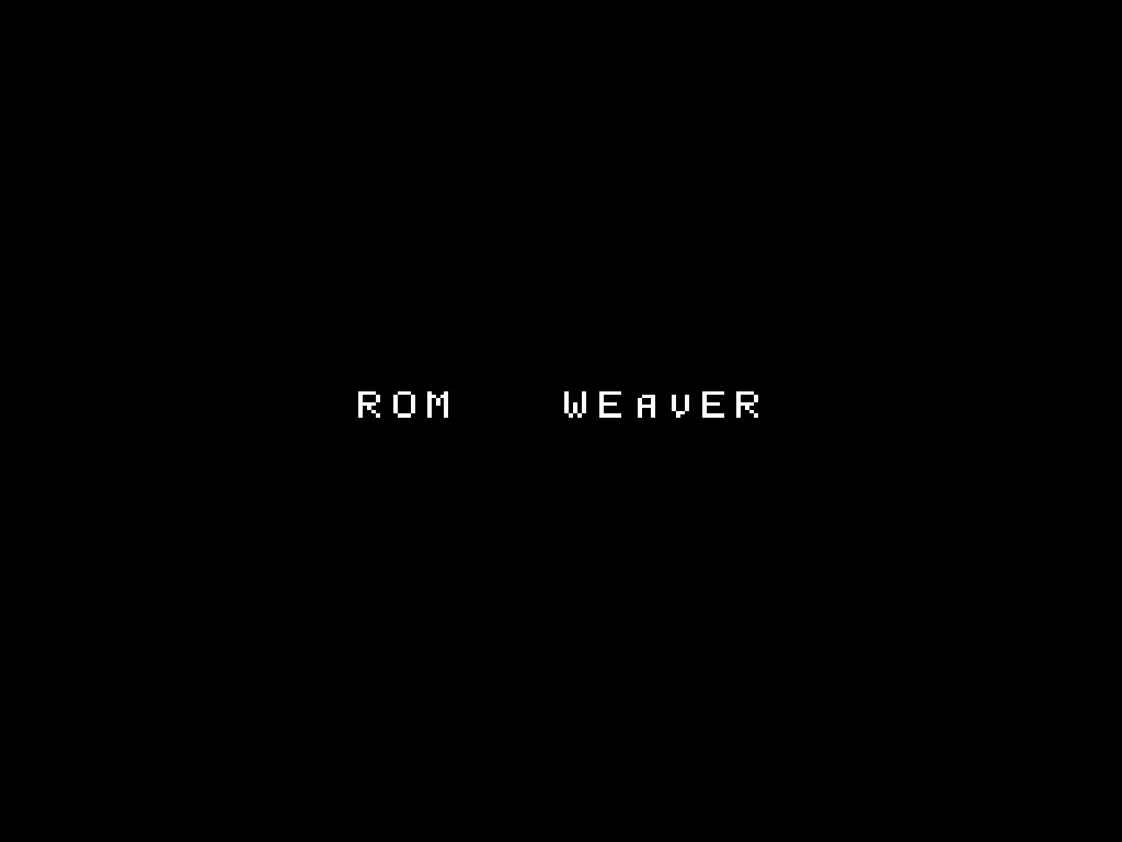 The sample ROM displaying ROM WEAVER after both patches